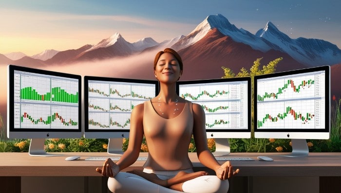 calm meditative trader