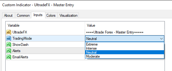 master entry inputs